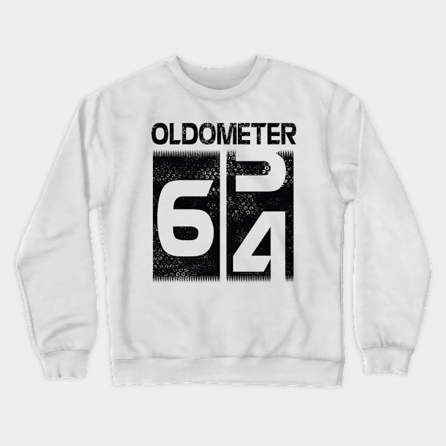 Oldometer Happy Birthday 64 Years Old Was Born In 1956 To Me You Papa Dad Mom Brother Son Husband Crewneck Sweatshirt by Cowan79